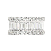 14K White Gold Diamond Baguette Anniversary Wedding Ring (5.15 ct)